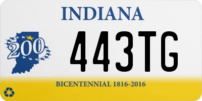 IN license plate 443TG