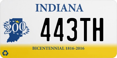 IN license plate 443TH