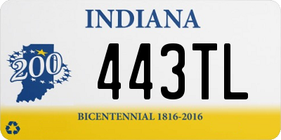 IN license plate 443TL