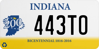 IN license plate 443TO