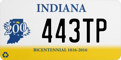 IN license plate 443TP