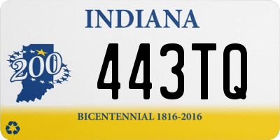 IN license plate 443TQ