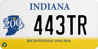 IN license plate 443TR