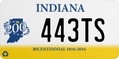 IN license plate 443TS