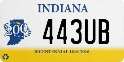 IN license plate 443UB