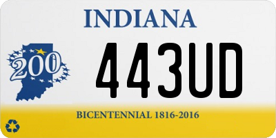 IN license plate 443UD