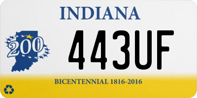 IN license plate 443UF