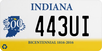 IN license plate 443UI