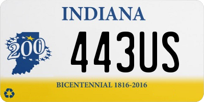 IN license plate 443US