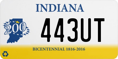 IN license plate 443UT