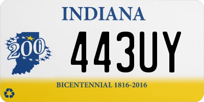 IN license plate 443UY