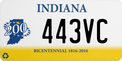 IN license plate 443VC