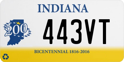 IN license plate 443VT