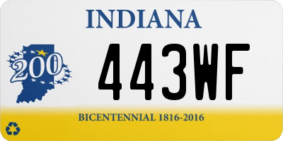 IN license plate 443WF