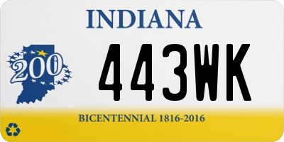 IN license plate 443WK
