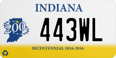 IN license plate 443WL