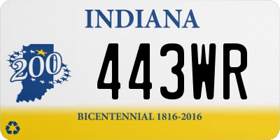 IN license plate 443WR