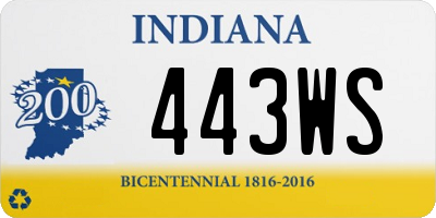 IN license plate 443WS