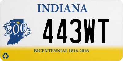 IN license plate 443WT