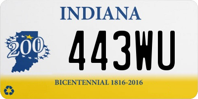 IN license plate 443WU