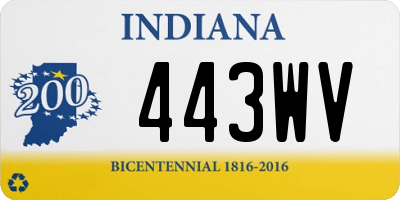 IN license plate 443WV