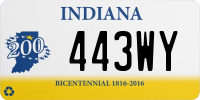IN license plate 443WY