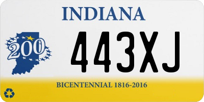 IN license plate 443XJ