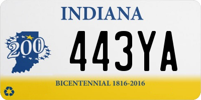 IN license plate 443YA