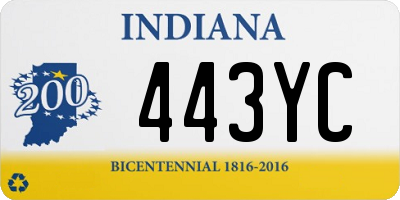 IN license plate 443YC