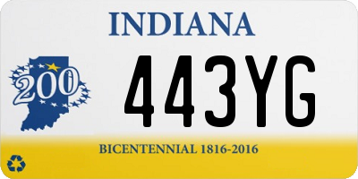 IN license plate 443YG