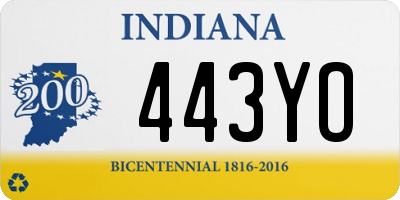 IN license plate 443YO