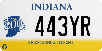 IN license plate 443YR