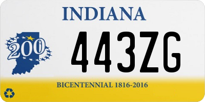 IN license plate 443ZG