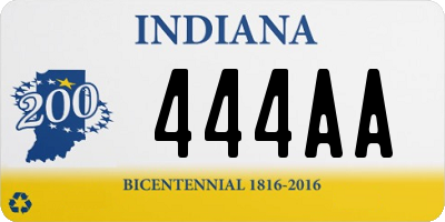 IN license plate 444AA