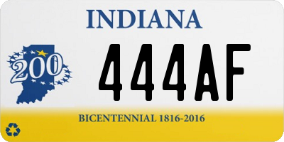 IN license plate 444AF