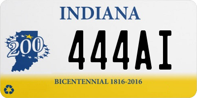 IN license plate 444AI