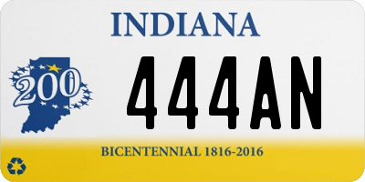 IN license plate 444AN