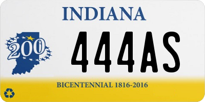 IN license plate 444AS