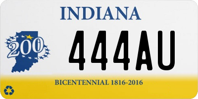 IN license plate 444AU