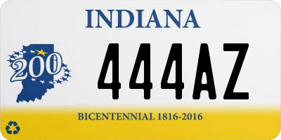 IN license plate 444AZ