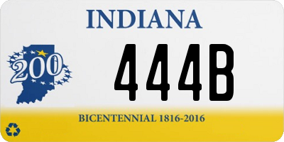 IN license plate 444B