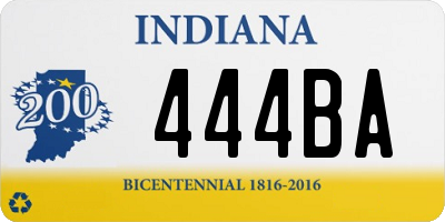 IN license plate 444BA