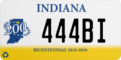 IN license plate 444BI