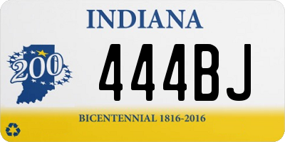 IN license plate 444BJ