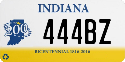 IN license plate 444BZ