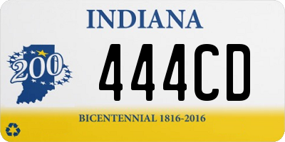 IN license plate 444CD