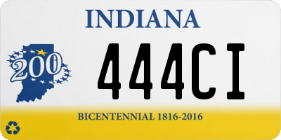 IN license plate 444CI