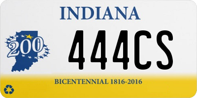 IN license plate 444CS