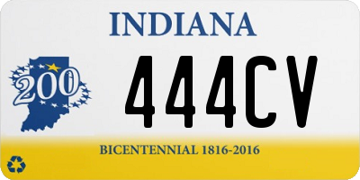 IN license plate 444CV