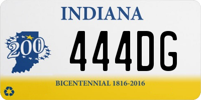 IN license plate 444DG